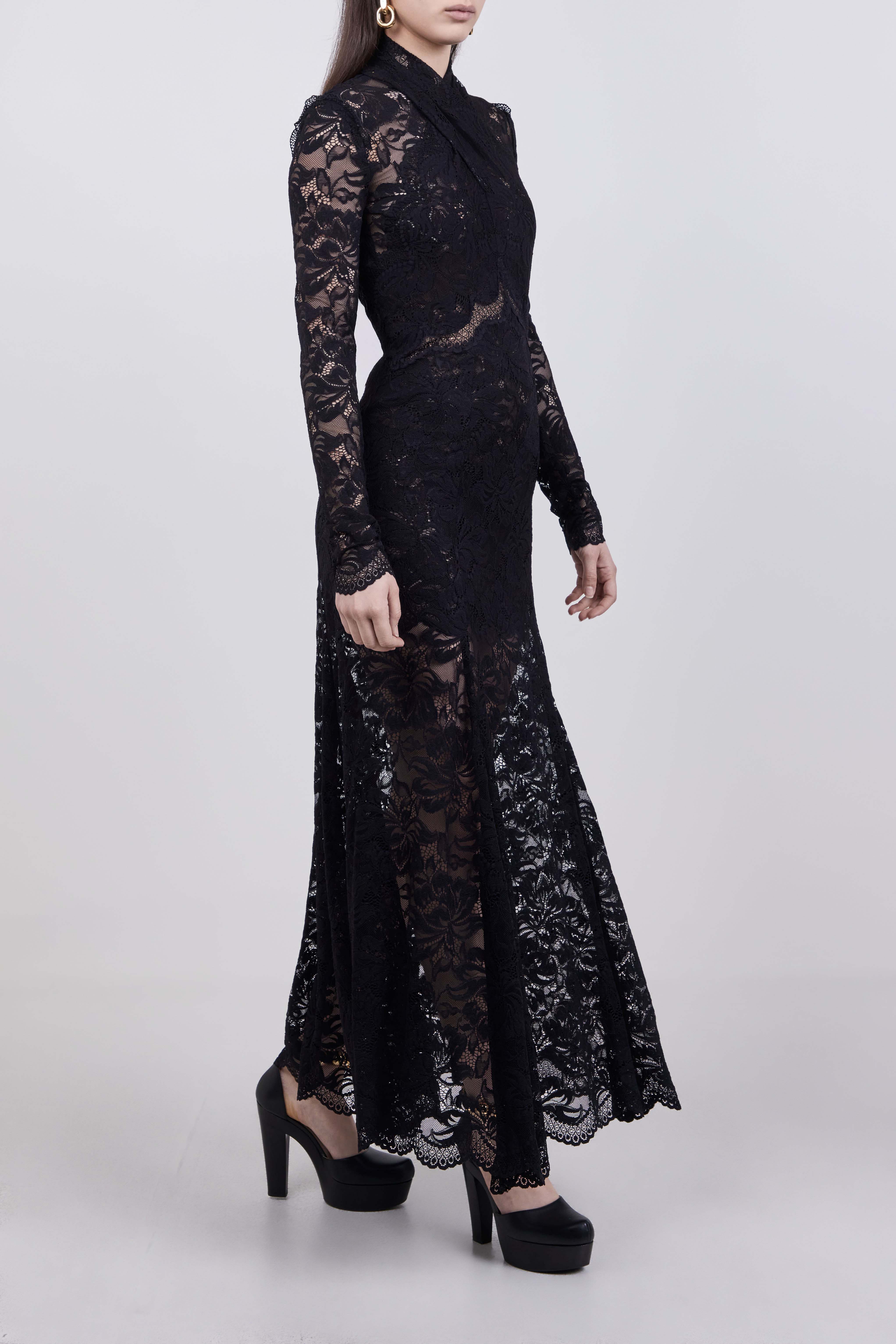 שמלת מקסי תחרה